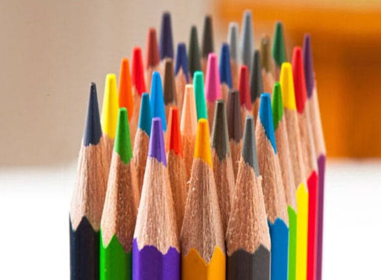 Coloured pencils representing diversity